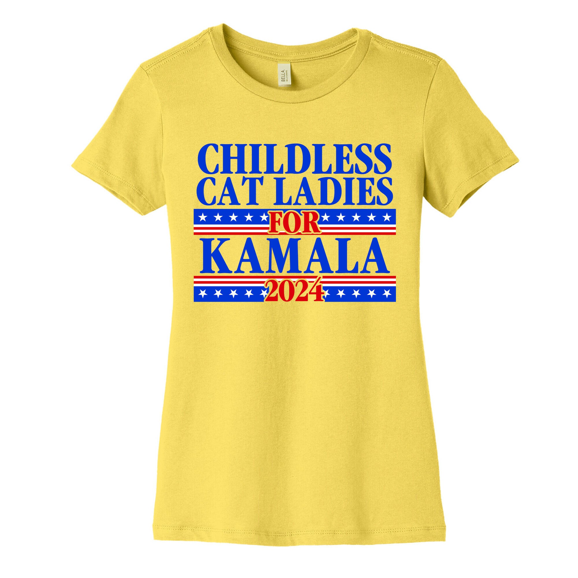 Patriotic Childless Cat Ladies for Kamala Womens Cotton Tee